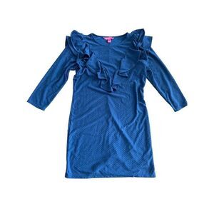 Lilly Pulitzer Blue Ruffle Mini Dress